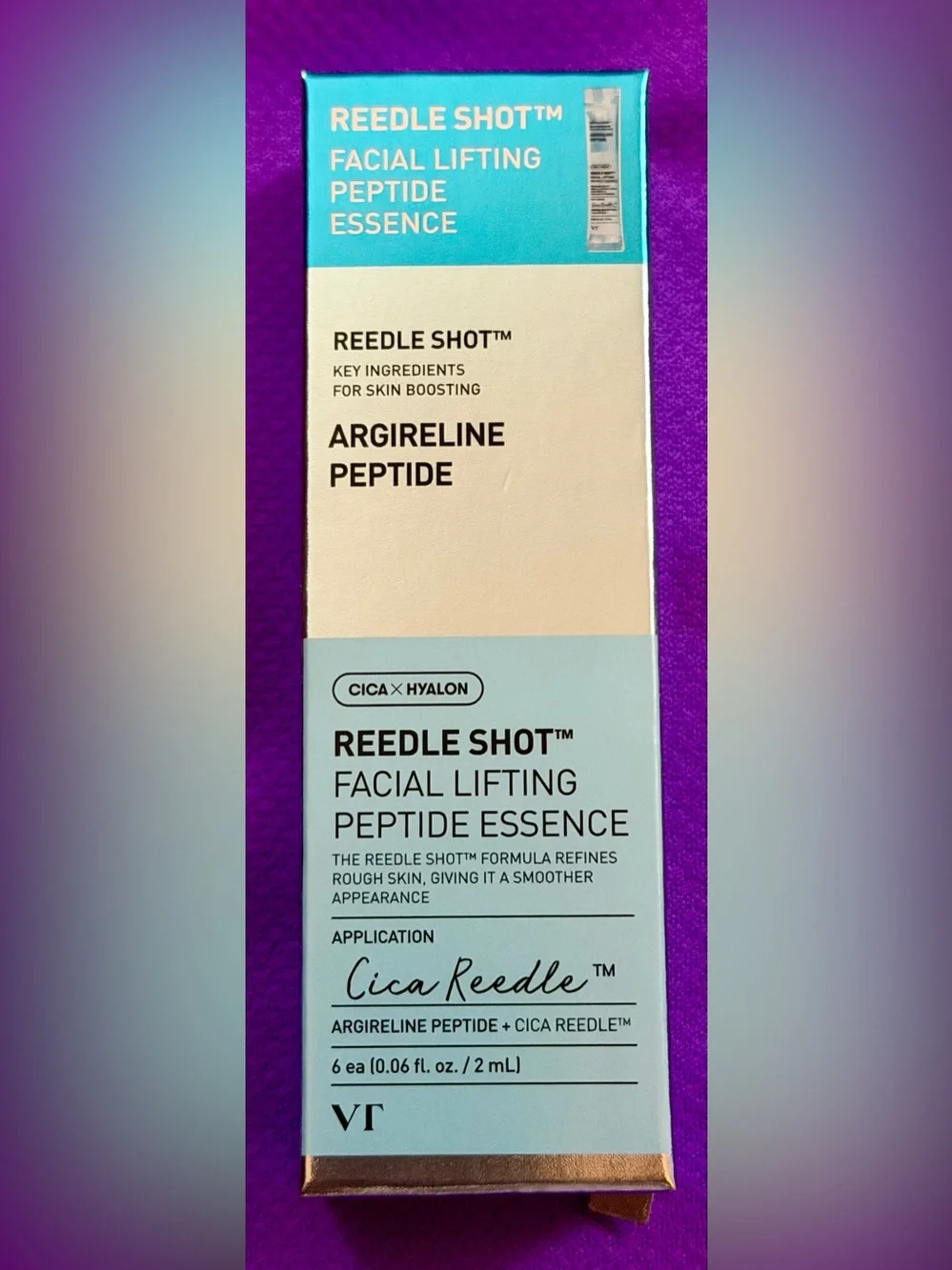 Reedle Shot Facial Lifting Peptide Essence - Cream & Light Blue